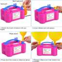 Chamvis Balloon Pump Electric, 110V 600W Balloon Pump Inflate, Air Pump for Balloons: Balloon Blower Machine for Fast and Easy Filling Balloons