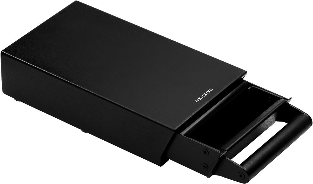 Normcore Espresso Knocker Drawer, Coffee Knock Box with Shock Absorbing Removable Knock Bar and Non-Slip Base, 304 Stainless Steel, Size: M (Black)