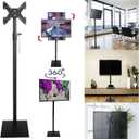 MYOYAY Universal Swivel TV Stand Tilting Free Standing TV Mount Stands with Height Adjustable 360 Degree Swivel Floor TV Stand for 12 to 43 inch TVs