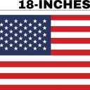 Large 18-Inch by 10.6-Inch United States American Flag Sticker Latex Optimized 4.5 MIL Vinyl Exterior Bumper Decal Stickers | USA Flag Sticker | United States Flag Decal