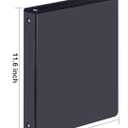 ViVin 1 Inch Binders 3 Ring, Sturdy 3 Ring Binder, 24 Pack Bulk, Black