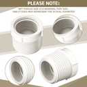 Wenqik 10 Pcs PVC Pipe Fitting 1" Male to 3/4" Female Thread Reducer Bushing PVC Adapter Sink Drain Pipe Fittings