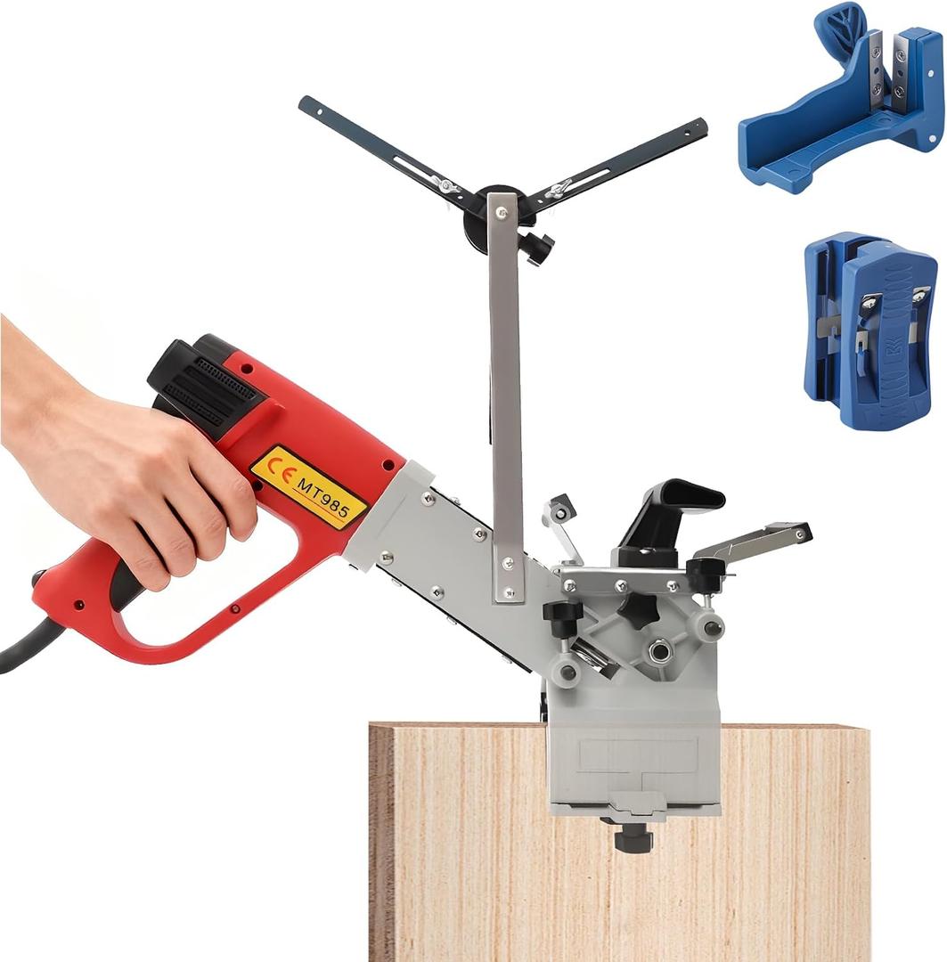 Professional Edge Banding Machine, 110V Portable Woodworking Tool, 2000W, Red, with Temperature Control, for Straight and Curved Edges