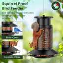 Large Metal Bird Feeders for Outdoors Hanging, Large Capacity Hanging Birdfeeder for Outside