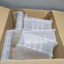 Akro-Mils 30235 AkroBins Plastic Storage Bins, Space-Saving Stackable Bins for Garage, Pantry, Craft Organization, 11" x 11" x 5", Clear, 6-Pack