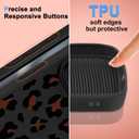 KANGHAR for iPhone 16 Case Cute Leopard Design Soft Flexible TPU Large Window Camera Lens Protector Phone Case Protective Cover Black and Brown Cheetah Print