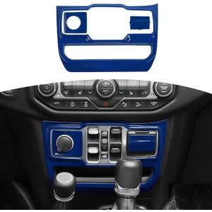 RT-TCZ for Jeep JL Center Dash Window Switch Panel Trim Media Port Cover for Jeep Wrangler JL JLU Gladiator JT 2018-2024 Blue Interior Accessories 3pcs, Blue  RT-TCZ for Jeep JL Center Dash Window Switch Panel Trim Media Port Cover for Jeep Wrangler JL JLU Gladiator JT 2018-2024 Blue Interior Accessories 3pcs, Blue