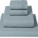 Mellanni Queen Sheets Set - 4 PC Iconic Collection Bedding - Hotel Luxury, Extra Soft, Cooling Bed Sheets - Wrinkle, Fade, Stain Resistant (Queen, Spa Blue)