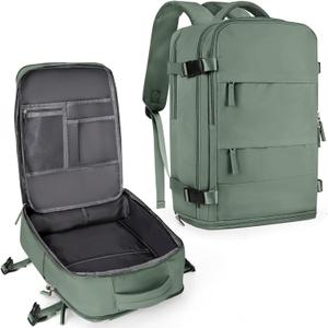 Coowoz Travel Backpack For Women Men,Carry On Backpack,Hiking Backpack Waterproof Outdoor Sports Rucksack Casual Daypack Travel Essentials(Olive Green)