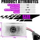 Car Door Logo Projector Puddle Lights Ultra-Bright Welcome Light 3D Laser Ghost Shadow Light Compatible with Model 3 Y S X Accessories (for TTEE-SS-LL-aa, 4)