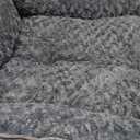 INVENHO Large Dog Bed for Large Medium Small Dogs, Rectangle Washable Orthopedic Dog Bed, Soft Calming Sleeping Puppy Bed Durable Pet Cuddler with Anti-Slip Bottom L(30"x24"x9") (Grey)
