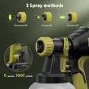 Cordless Paint Sprayer Compatible with Dewalt 20V Battery(Battery Not Included),1000ml/min High Flow,1200ml Container,150 Din/s Max Viscosity,Paint Sprayer for Furniture & Cabinets