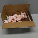 mizii 6Pcs Pink Wisteria Hanging Flowers 48" Silk Wisteria Artificial Flowers Garland Vines Fake Hanging Flowers Decoration for Wedding Flower Wall Backdrop Centerpieces Party Room Decor (Pink)