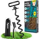 Dog Stake, Heavy Duty Dog Tie-Outs & Stakes (140LBS), Screw in Dogs Yard Stake, Yard Stake for Dogs, Easy Installation, Suitable for Yard, Park, Beach, Camping