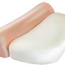 Constructs Zero Pressure Memory Foam Pillow: Tech, Comfy, Clean, Stylish, Hygiene; Soft, Washable, Supports/Care for Neck, boosts/aids/enables Quality Sleep (White + Pink Jade)