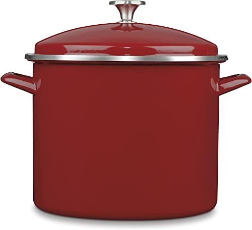 12QT STOCKPOT W/COVER RED