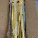 Osring 14 Inch Furniture Table Legs Golden, Steel Round Tapered Modern Sofa Feet, Straight Metal Furniture Legs Hardware for Cabinet and Couch, 4 Pack
