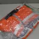 AOFITEE Dog Coat, Warm Dog Winter Coat, Reflective Cold Weather Dogs Puffer Jacket with Harness Built in, Waterproof Pet Fleece Vest Snowsuit for  Dogs, Orange Large