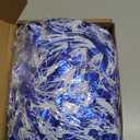 Geosar 26.2 Feet Christmas Tinsel Garland Decoration Metallic Tinsel Twist Garland Halloween Christmas Tree Artificial Hanging Ornament for Birthday Party Decoration(Blue)