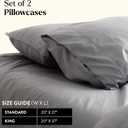 Miracle Made Extra Luxe Cool-to-The-Touch Pillowcase Set, 2-Piece Soft, Breathable, Silver-Treated Cotton Covers Standard Size, Stone