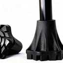 Upgraded Cane Tips – Self Standing Crutch Tips with Metal Reinforced Plate at Cane Joint, Tire-Inspired Anti-Slip Design, Fits 7/ 8 inch Crutches Walking Canes & Offset Canes 2 Pack