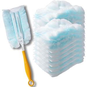 Duster Refills, Static Dust Removal Brush Disposable Replacement Head Compatible with Swiffer Duster Refills for Electronics, Furniture, Blinds, Ceiling Fans (Blue, 18 PCS)