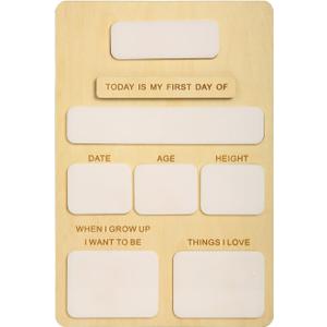 First and Last Day of School Sign, Back to School Board for Kids, Personalized Chalkboard Photo Prop for Preschoolers, Kindergarten, First Grade (Primary Color) (Primary)