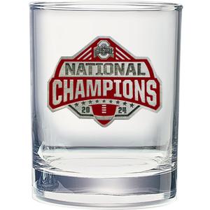 Ohio State Buckeyes National Championship 2025 Football Double Old Fashion | Double Rocks Glass 14 OZ for Liquor | Expertly Crafted Pewter Glass