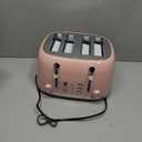 Mueller Retro Toaster 4 Slice with Extra Wide Slots Bagel, Defrost, and Cancel Function, 6 Browning Levels, Dual Independent Controls, Removable Crumb Tray and High Lift Levers, Pink