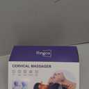 Ringco Neck Massager with Heat, Red Light & Vibration Adjustable, Heated Neck Stretcher with 3 Modes, Rechargeable Cervical Traction Device for Pain Relief & Muscle Relaxation, Christmas Gift (Black)