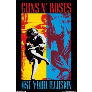 Trends International Guns N' Roses - Illusion Wall Poster, 14.725" x 22.375", Premium Unframed Version, 22.4"L x 14.7"W