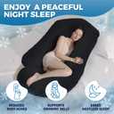 PILLANI Pregnancy Pillows for Sleeping - V C U Shaped Full Body Pillow with Removable Cover, 57inch Cooling Maternity Pillow for Pregnant Women, Support for Back Belly Legs Hip - Pregnancy Must Haves
