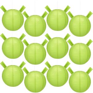 Swamp Party Decorations Green Paper Lanterns Chinese Hanging Round Paper Lanterns Decorative for Birthday Wedding Baby Shower Decorations