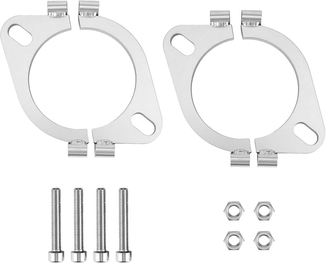 3.5 inch Split Flange Repair Kit,2 Packs Exhaust Flange Flat Split Flange Repair Replacement Kit with 2 Bolts