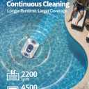 Robotic Pool Cleaner,Automatic Pool Cleaner with 210-Mins Runtime,Pool Vacuum for Above Ground & Inground Pools,Easy Retrieve,Smart Planning,Coverage up to 2200 Sq.Ft,Sky Aqua