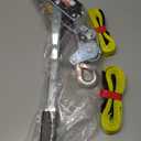 Come Along Winch 2-Ton with Two 1" x8FT Lifting Sling Heavy Duty Power Cable Come Along Tool with Dual Gears 7 Ft 2 Hooks Cable Winch Puller for Recovery Gear