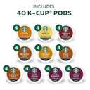 Starbucks K-Cup Coffee Pods, Starbucks Blonde, Medium, Dark Roast and Flavored Hot or Iced Coffee, Variety Pack, 40 Keurig Pods (EXP 08/07/26)