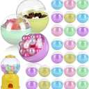50pcs Gumball Vending Machine Capsule - Colorful Plastic Fillable Balls for Candy Party Favor Prize
