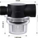 Mudder Water Pump Strainer Filter, RV Replacement 1/2 Inch Twist-On Pipe Strainer Compatible with WFCO or Shurflo Pumps