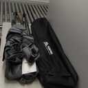 Oversized Camping Chairs for Adults Folding Padded Camping Chair Heavy Duty XL Camping Chair - 400LBS Support Lawn Chairs for Outdoor Sports Beach Fishing with Cup Holder & Carry Bag (Grey)