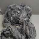 Bedsure GentleSoft Fluffy Sherpa Fleece Faux Fur Blankets Queen Size for Bed, Bedroom Decor Winter Bedding Thick Warm Full Queen Blankets, Fuzzy Plush Soft Heavy Mink Cozy Gifts, Tie Dye Grey, 90x90