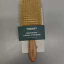 100% Boar Bristle Hair Brush - Soft Natural Bristle Wooden Paddle Brush for Fine Thin Hair, Distributes Scalp Oils for Smooth Shine, Solid Red Oak Handle for Women Men