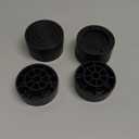 Furniture Risers 1 inchRound Bed Risers Heavy Duty for Chair Table and Desk Legs Elevation, Bed Lifts Risers(Pack of 4 Riser,Black)