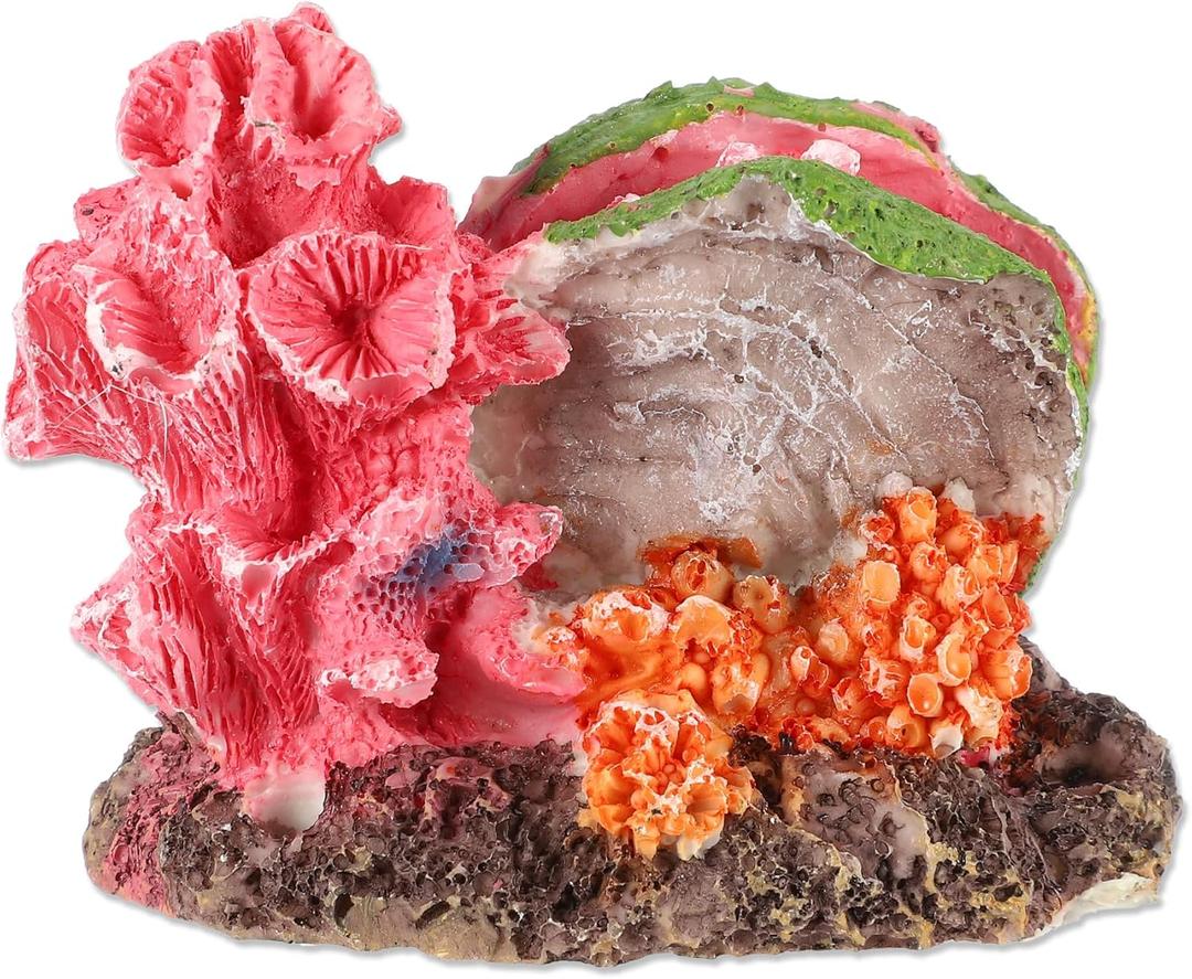 Aquarium Coral Reef Decor, Artificial Coral Reef Decor, Resin Coral Decoration Ornaments, for Goldfish Betta Fish Fish Tank Decoration Accessories, 3.15"x2.09"x2.64", Pink Orange Aquarium Coral Reef Decor, Artificial Coral Reef Decor, Resin Coral Decoration Ornaments, for Goldfish Betta Fish Fish Tank Decoration Accessories, 3.15"x2.09"x2.64", Pink Orange