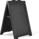 Azar Displays 300244-BLK Black Double-Sided Sidewalk A-Frame Sign w/Protective Lens 24" x 36" - Black