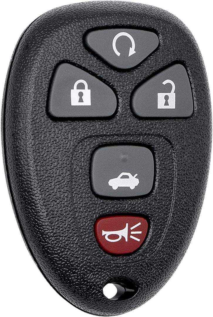 Key Fob Replacement for 2006-2013 Chevrolet Impala/ 05-07 Monte Carlo/ 06-11 DTS & Buick Lucerne Car Keyless Entry Remote Control, OUC60270 OUC60221, 5 Buttons