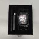 Stainless Steel Watch Band with Case Compatible with Apple Watch Series 11 10 46mm, Rugged Strap with Metal Protective Bumper Cover for iWatch Bands Men (Black)