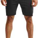 Ouber Men's 7'' Gym Workout Sweat Shorts Bodybuilding Running Training Jogging Shorts (Black, M)