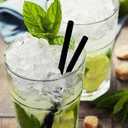 500Pcs Black Disposable Straws8.27 Straight Flat Straw,0.16 Diameter, For Kitchen,Bar,Club,Drinks, Milk, Soda, Party, Whiskey (500, 8.27'')