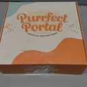 Meow Manor Cat Door Interior Door - No-Flap, Interior Cat Door for Cats Up to 20 lbs, Easy DIY Setup, Secured Installation in Minutes, No Training Needed (Original, White With Gold Accents)